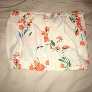 Floral tube top